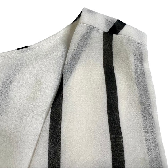 Torrid New Tank Striped Georgette Double Layer Swing Top Off White Black 3X NWT - Picture 5 of 14